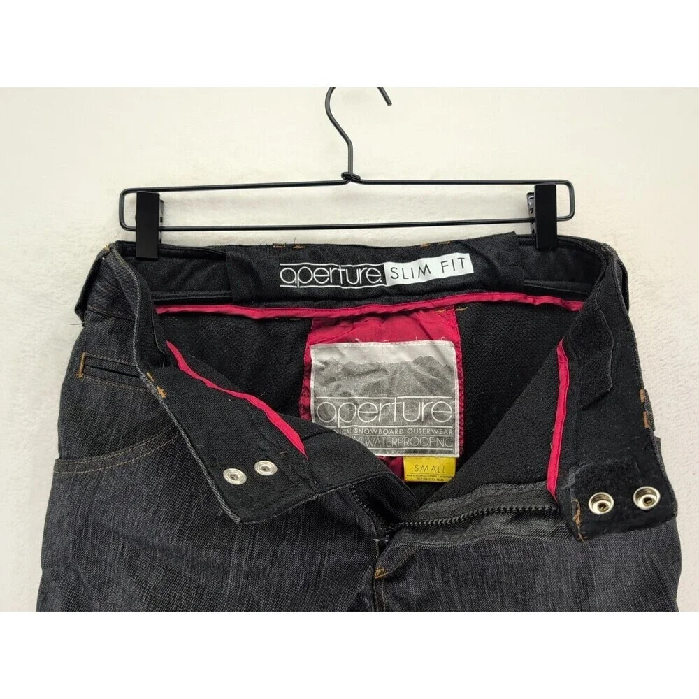 Aperture Slim Fit Denim Look Snowboard Pants 10,000 MM Waterproofing Men's Small